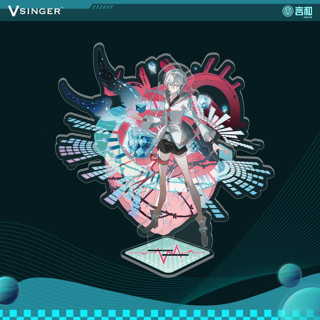 【现货】Vsinger言和Neuro 镭射票 立牌 流麻 挂件 官方正版周边 - 图2