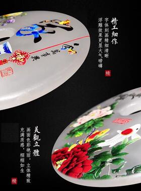 天然玉石平安扣饰品中国风新礼品客厅入口家居饰品客厅吉祥财富饰