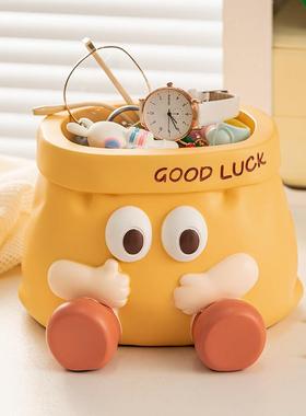 趣味卡通可爱纸袋钥匙收纳玄关摆件客厅家居装饰用品乔迁生日礼物