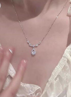 人鱼之泪纯银项链礼物送闺蜜女友