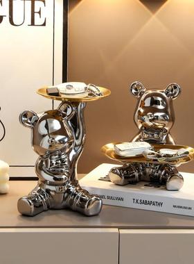 客厅创意暴力熊表钟智能小闹钟桌面电子数字时钟摆件摆台式钟表