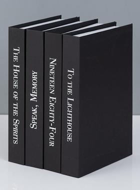 假书摆件装饰品简约现代彷真书盒道具书柜架轻奢北欧风格模型摆设