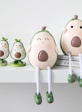 北欧家居装饰品小摆件牛油果吊脚娃娃房间布置创意摆设生日礼物
