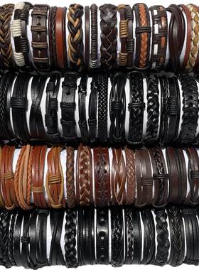 50PCS/set Wholesale Lots Bulk Random Punk Men's Leat