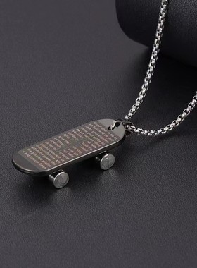 儿童项链男童个性街舞滑板男孩小孩嘻哈潮流酷穿搭装饰品吊坠配饰