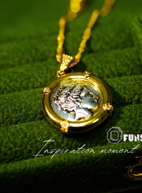 罗马女王银币古币钱币吊坠项链