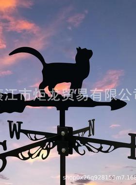 跨境电商爆款工艺品户外花园庭院院子风向标艺术家居铁艺雕像摆件