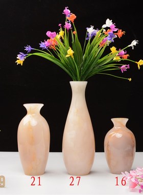 玉石花瓶摆件白玉瓶客厅玄关柜博古架摆设家居装饰品乔迁新居礼物