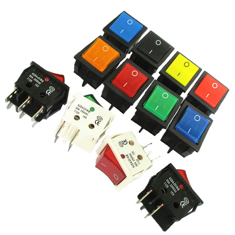 防水船型开关小型KCD1/3/4电热炒锅饮水机电子秤圆形电源开关配件 - 图1