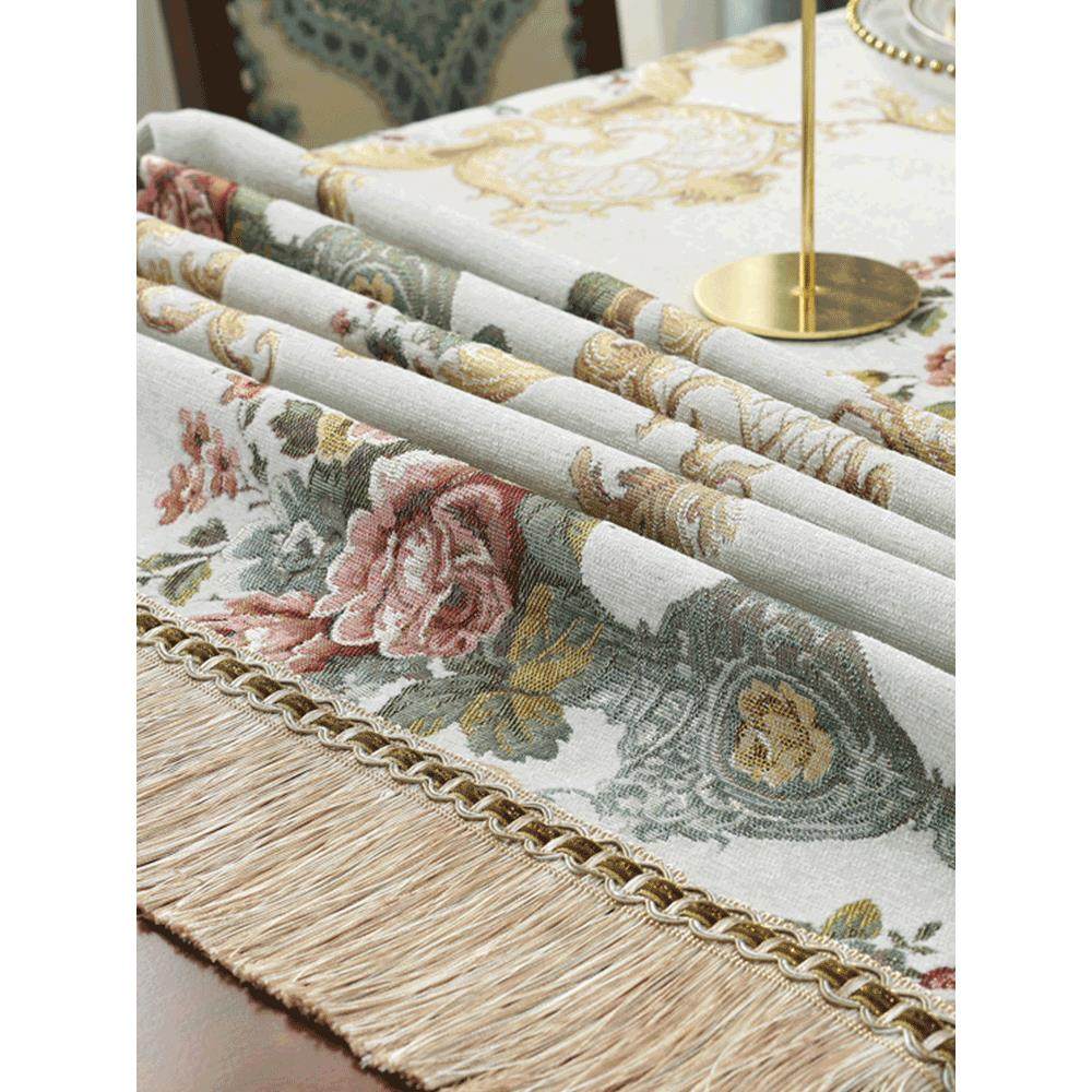 雪尼尔布艺桌布台布茶几布圆桌布氛围感盖巾防尘欧式加厚餐桌布,淘宝优惠券,粉丝福利购,淘宝优惠卷