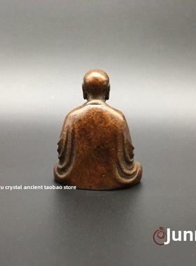 覆古覆膜铜质藏顶菩萨饰品藏顶菩萨佛像小饰品铜佛像铜器茶宠物