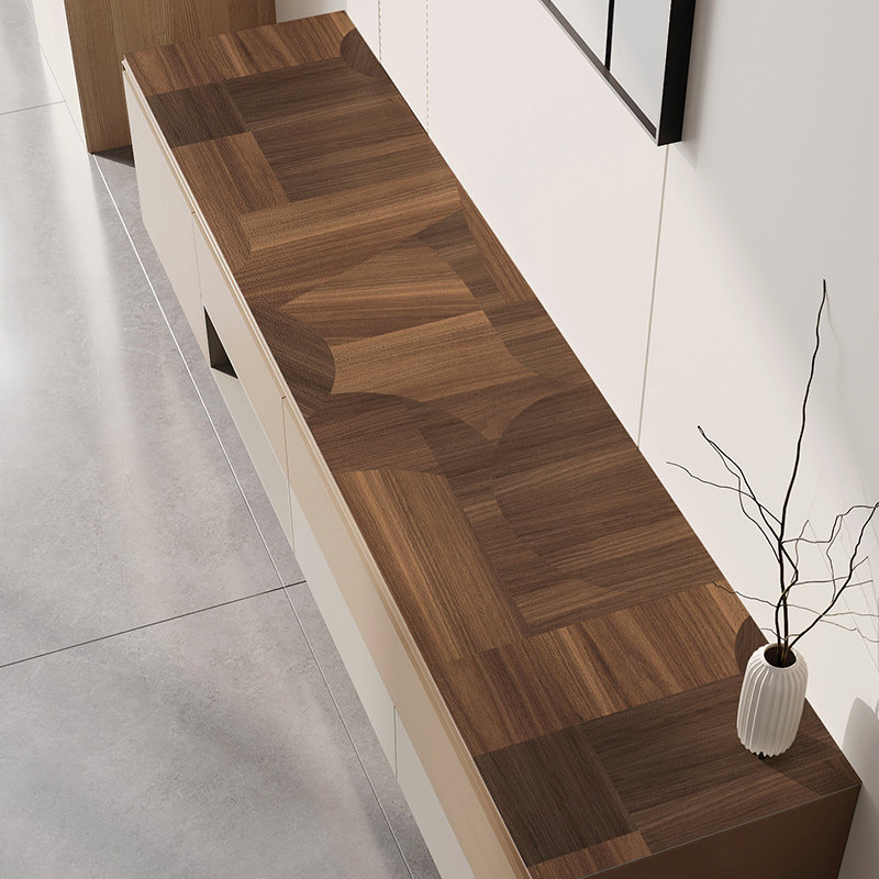 仿木纹拼接电视柜桌垫防尘防水免洗长条皮革桌布台面垫轻奢高级感,淘宝优惠券,粉丝福利购,淘宝优惠卷