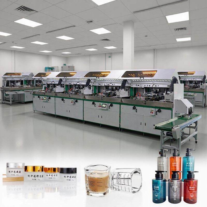 全自动四色圆瓶丝印机塑胶膏霜瓶丝网印刷机塑料瓶全自动丝印机 - 图0