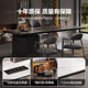 High-end rock slab tea table and chair combination light luxury modern high-end villa owner office integrated reception tea table