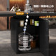 High-end rock slab tea table and chair combination light luxury modern high-end villa owner office integrated reception tea table