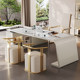 Office slate tea table and chair combination light luxury modern high-end boss president table high-end reception tea table