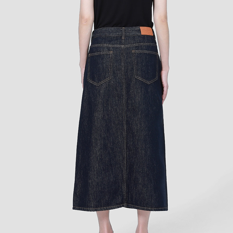 Petit Bari开叉牛仔半身裙 高腰中长显瘦通勤松弛感 显腿长不束缚,淘宝优惠券,粉丝福利购,淘宝优惠卷