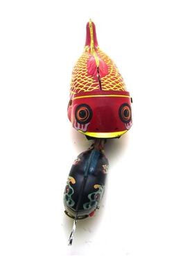 MS229大鱼吃小鱼 鲸吞鱼个人收藏怀旧复古工艺品 铁皮玩具