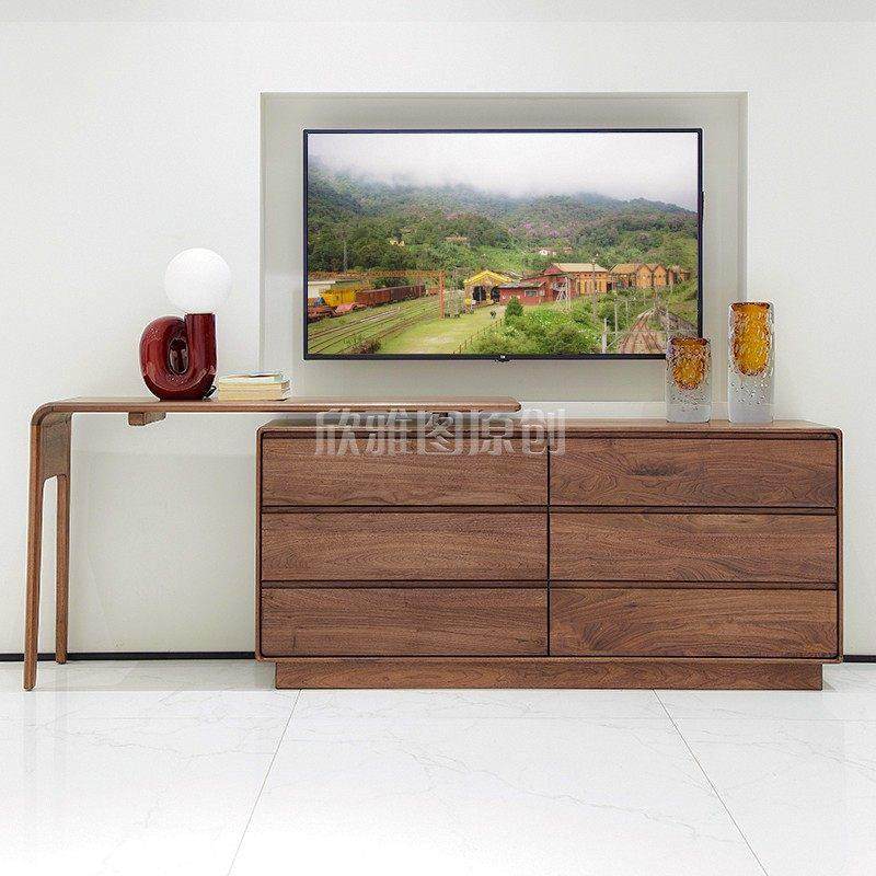 实木斗柜收纳柜北美黑胡桃木储物柜客厅靠墙柜子卧室抽屉柜六斗柜,淘宝优惠券,粉丝福利购,淘宝优惠卷