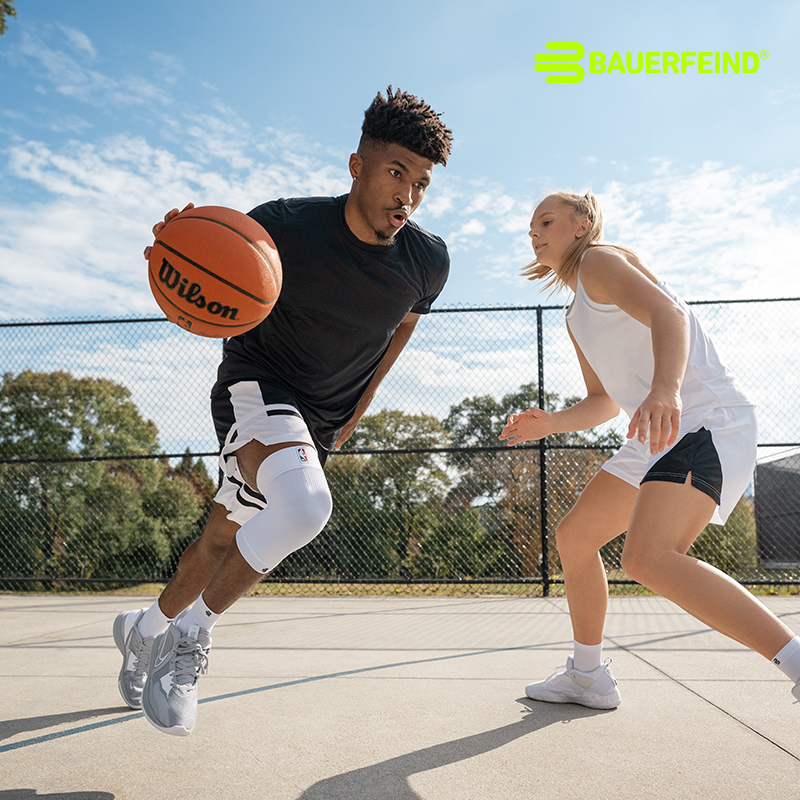 德国-百年Bauerfeind/保而防 无缝压缩运动护膝NBA款 爬山健身 - 图3