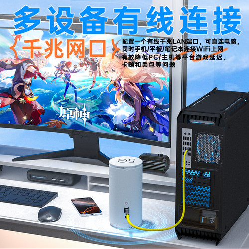 【官方正品】2026新款5G随身wifi千兆双频全网通cpe无线路由器wifl移动流量Wi-Fi便携家用5g网络车载户外直播 - 图1