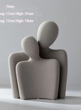 速发创意抽象件物摆人电视柜酒柜玄关情术拥抱艺侣装饰品轻奢结婚