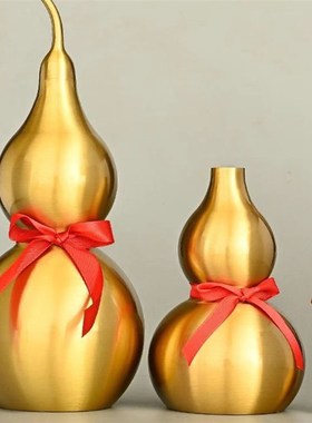 速发纯铜铜装摆开口开盖空心葫朱砂大客厅玄关办公室卧室八卦家居