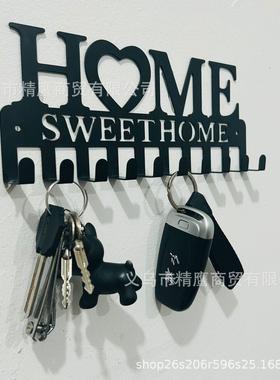 跨境钥匙挂架墙壁置物架金属艺术装饰挂钩keysholder衣帽玄关走廊