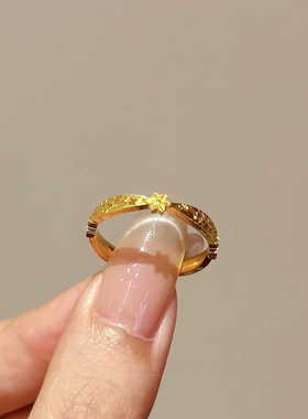 925银金色雪花碎碎冰氛围戒指新款轻奢精致优雅小众设计手饰品