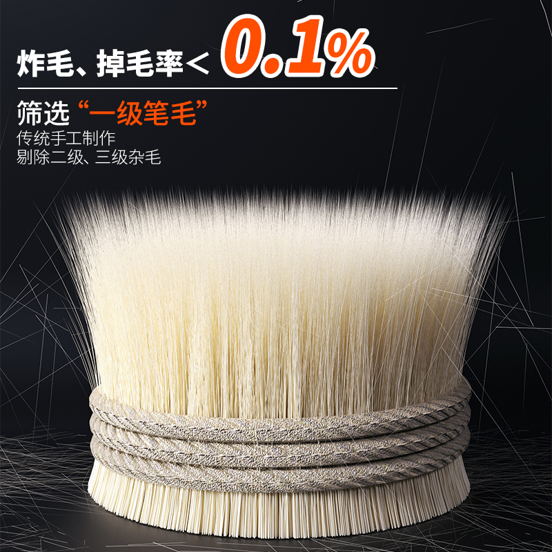 正极新款赋神木杆水粉笔乘风破浪套装勾线扇形猪鬃尼龙美术生专用 - 图1