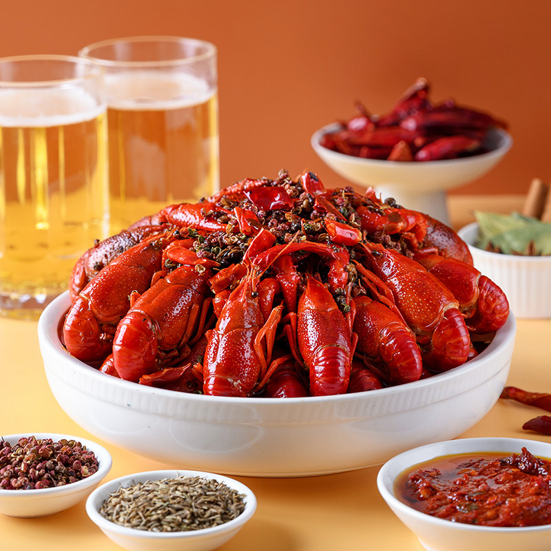 元初食品净水小龙虾麻辣味750g（4-6钱/只）海鲜方便菜懒人菜冻品,淘宝优惠券,粉丝福利购,淘宝优惠卷