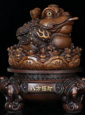 现货供应工艺品金蟾摆件大号三足金蟾开业礼品聚宝金蟾收银台摆件