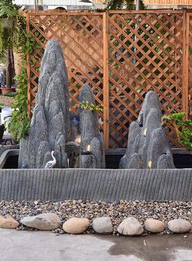 大型假山流水喷泉庭院装饰院子户外室内花园鱼池造景山水景观瀑布