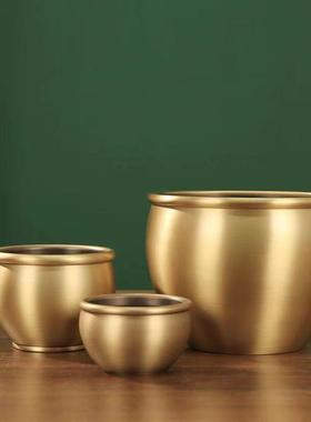 黄铜拉丝故宫狮头缸 故宫防水招米缸 铜缸 一件