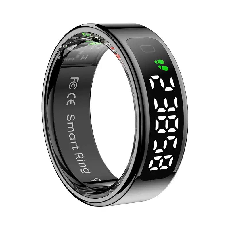 R11 (Qring) display wireless charging gesture control sleep heart rate blood meter step pressure calorie smart ring