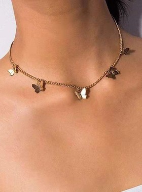Fashion Short Butterfly Necklace Cute Butterfly Necklace