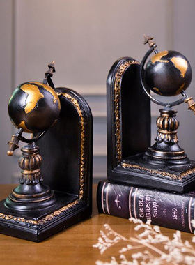 地球仪摆件家居摆设办公桌面装饰品书房创意书柜书立书靠男生礼物