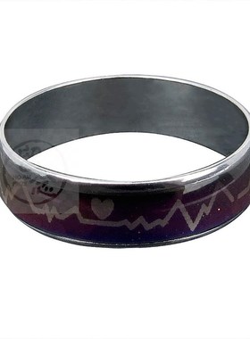 。Fashion warm mood color changing Ring Platinum quality ECG