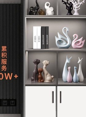 一家三口摆件家庭艺术饰品客厅轻奢高端现代提升幸福感小物件精致