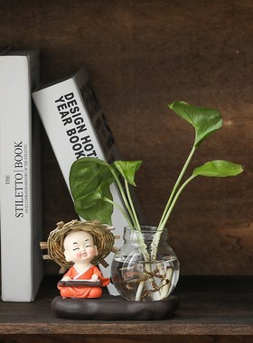 橱窗摆设酒柜鞋柜家居美式花瓶摆件客厅插花女生装饰品房间柜子少