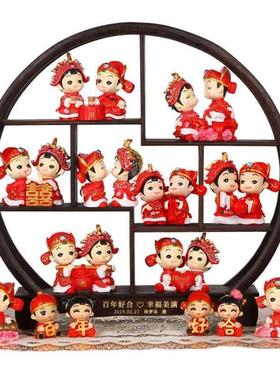 创意实用结婚礼物订婚闺新婚礼品工娃新房婚庆娃摆FIN2984件艺品