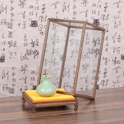 好货摆设大尺寸红木雕奖杯透明展示玻璃罩摆件橱窗摆放架貔貅展示