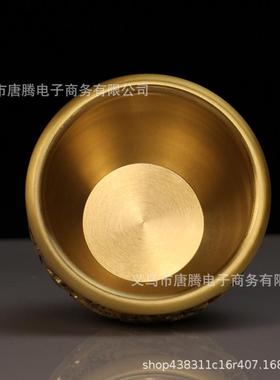 纯铜龙纹缸新中式复古创意个性潮流家用客厅办公室烟缸奢华大摆件