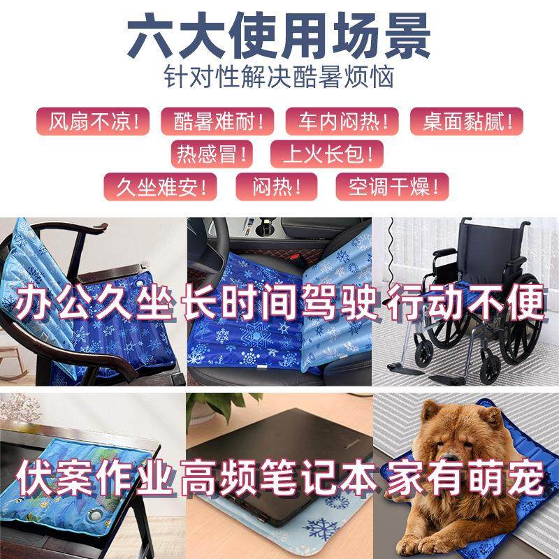 厂家直销PVC加厚夏季降温避暑冰枕防漏防爆抗压注水枕头55*35 - 图0