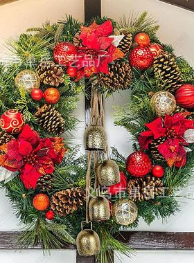 亚马逊热销麻绳铃铛挂件复古牛铃圣诞铃铛家居装饰品壁挂做旧铁铃