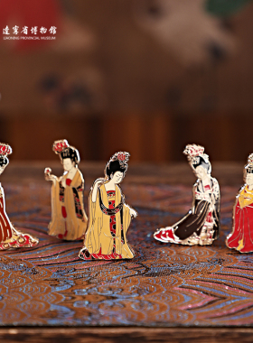 辽宁省博物馆簪花仕女流沙摆件