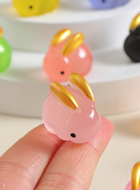 夜光金耳兔子桌面摆件解压价格低