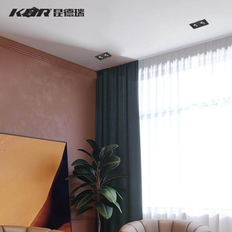 双头斗胆灯嵌入式射灯led防眩无主灯照明格栅灯深杯防眩光天花板,淘宝优惠券,粉丝福利购,淘宝优惠卷