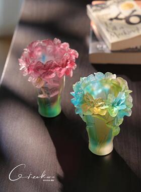 春光之家高端彩光豪华花瓶玻璃花器客厅新家居插花桌面艺术装饰品