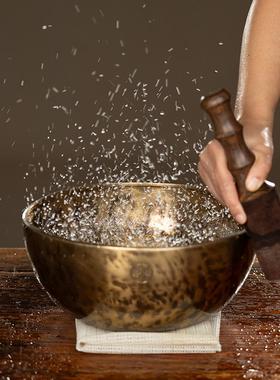 若有声尼泊尔手工音疗冥想静心疗愈音钵铜钵盂摆件送教程满月颂钵